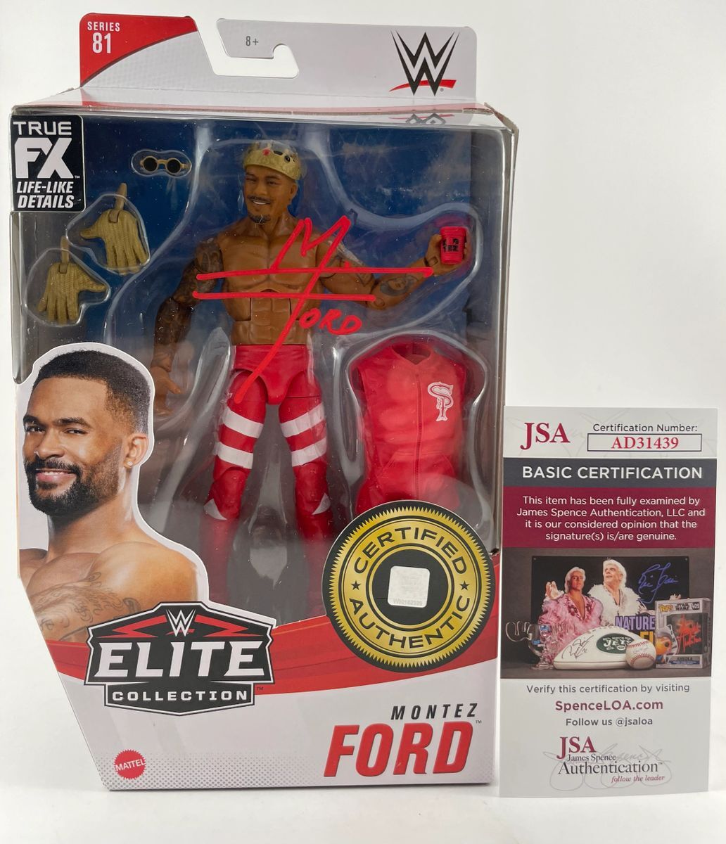 WWE NXT Montez Ford Street Profits Signed Mattel Elite Figure Autograph JSA COA