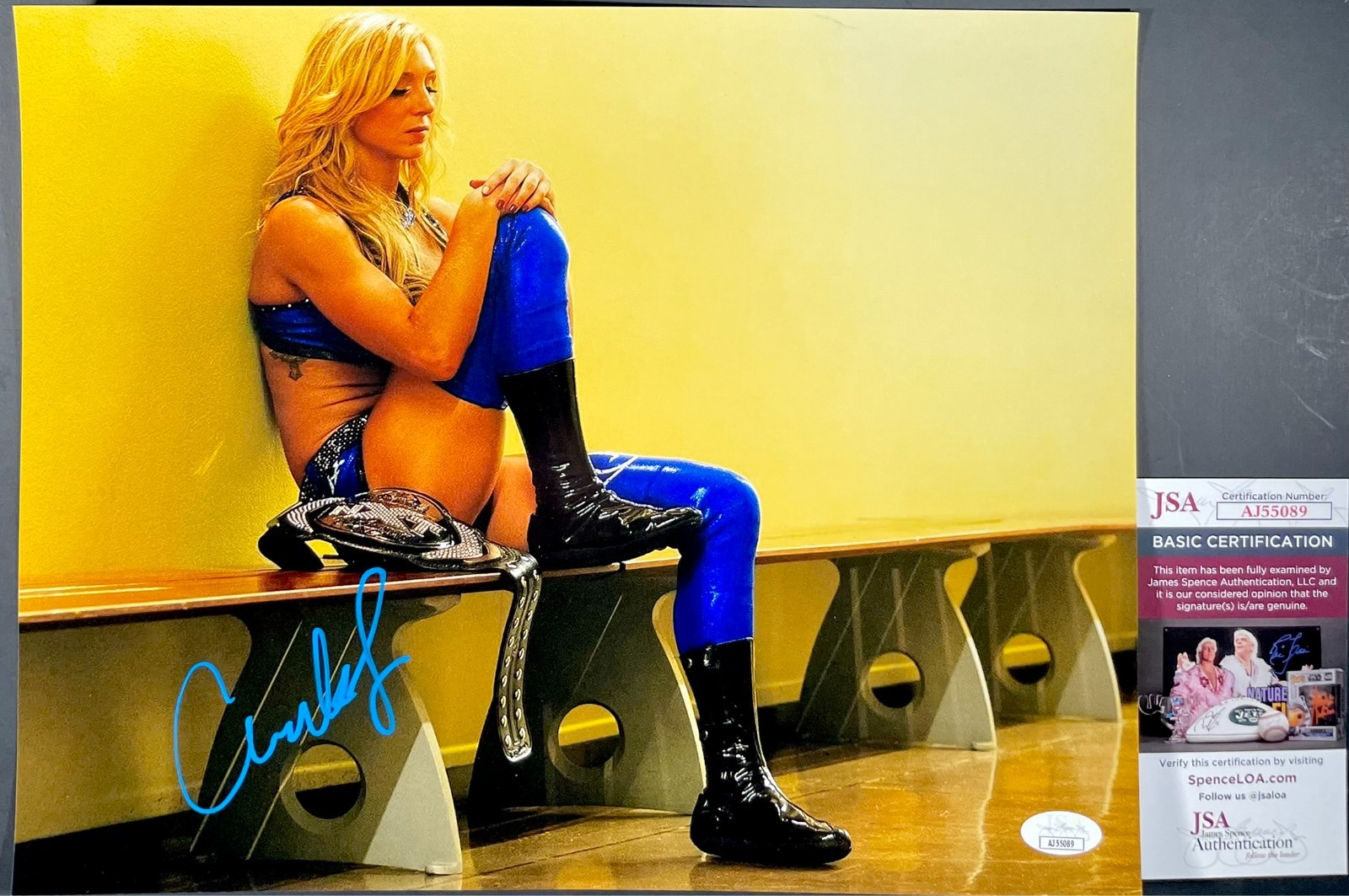 WWE NXT The Queen Charlotte Flair Signed 11x14 Photo Authentic Autograph JSA COA