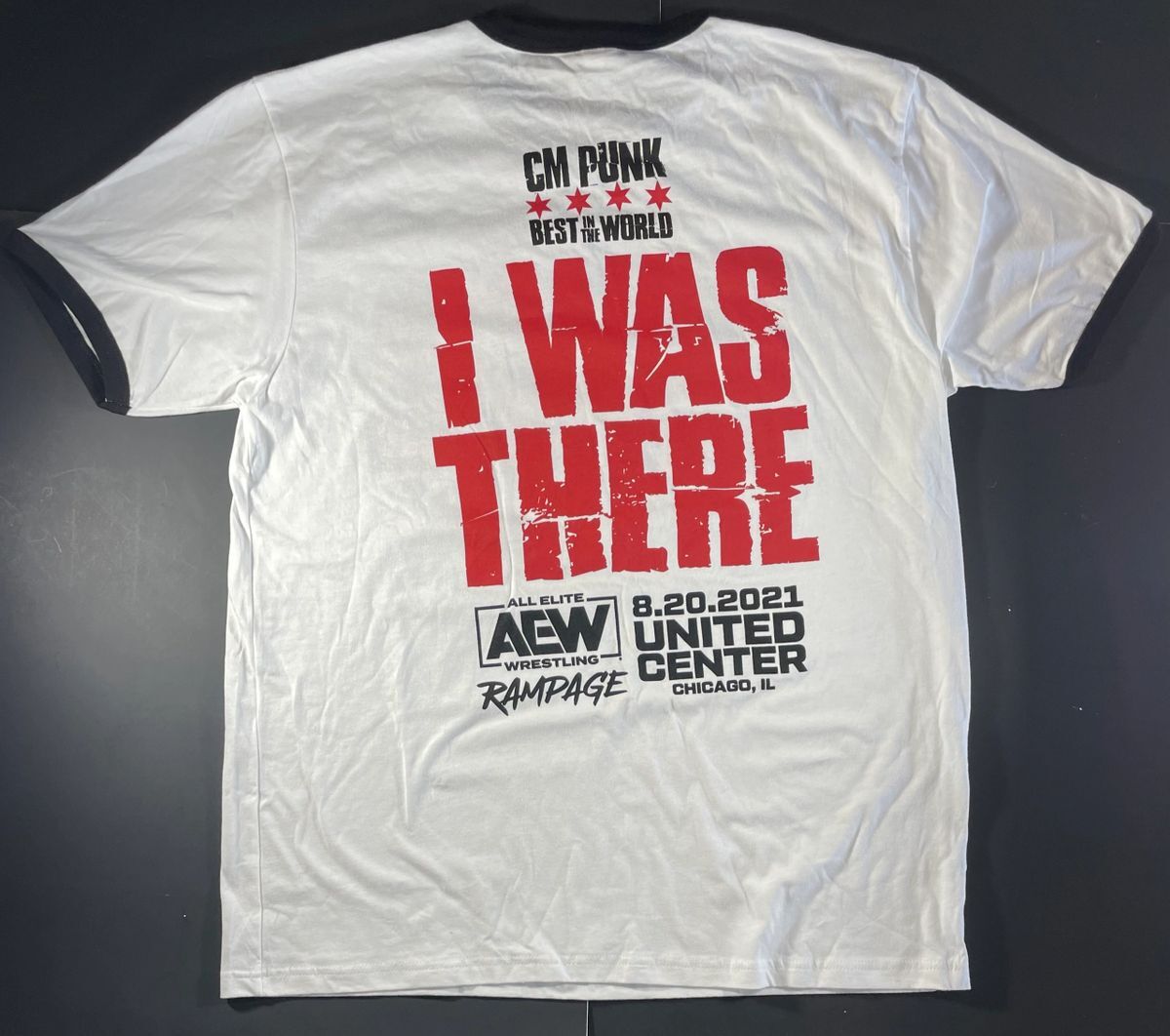 AEW CM Punk First Dance I Was There Exclusive Dated Event T-Shirt XL Rampage - Image 2