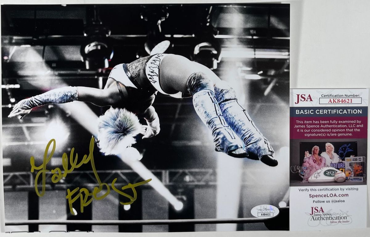 AEW Lady Frost Signed Spotlight 8x10 Photo B Autograph All Elite IMPACT JSA COA