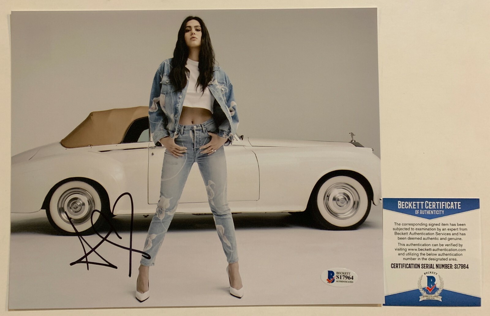 Amelia Gray Signed 8x10 Photo Autograph Hot Sexy Model Beckett BAS COA