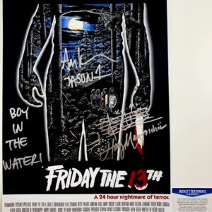 Ari Lehman & Harry Manfredini Signed Friday The 13th 11x17 Poster A FT13 BAS COA