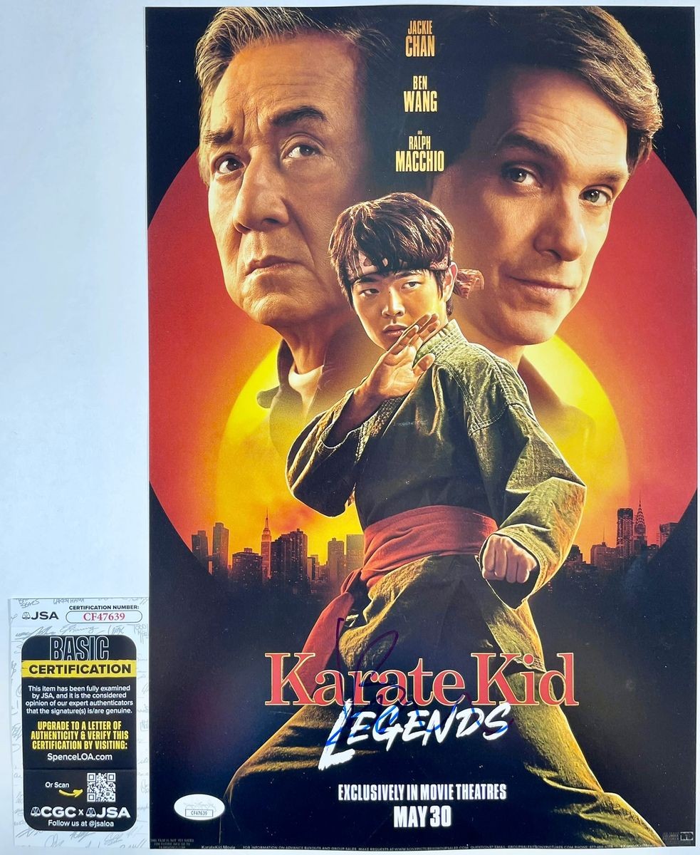 Ben Wang Signed Karate Kid Legends 11x17 Movie Poster Autograph JSA COA