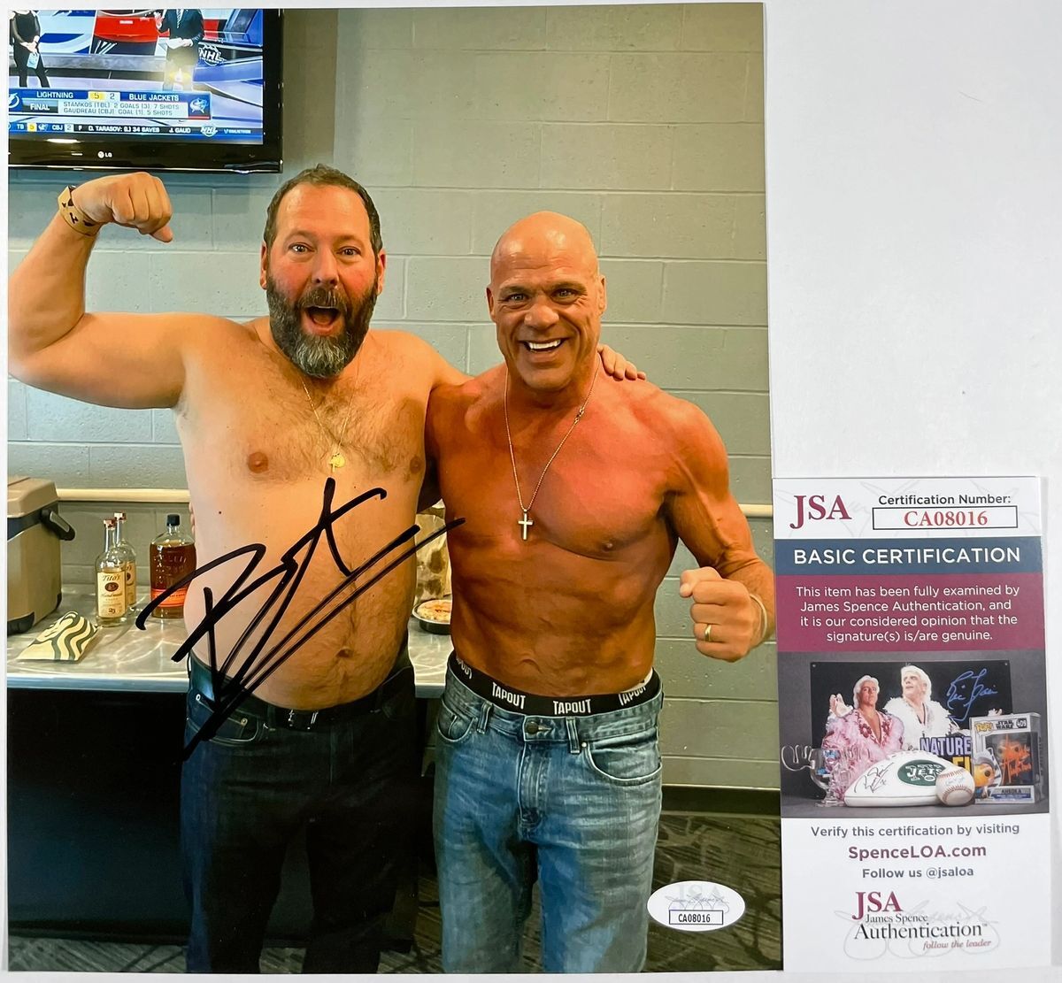 Bert Kreischer Signed 8x10 Photo Authentic Autograph Kurt Angle WWE JSA COA
