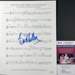Bill Medley Signed Top Gun You've Lost That Lovin Feelin Sheet Music JSA COA