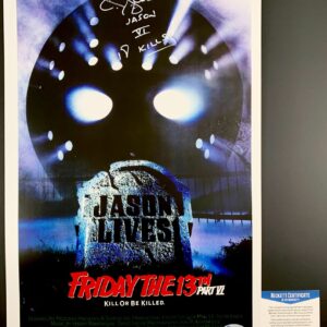 C.J. Graham Signed Friday The 13th VI Jason Lives 11x17 Poster Autograph BAS COA