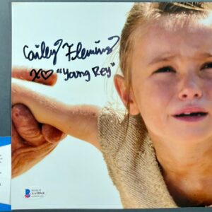 Cailey Fleming Signed Star Wars Episode VII The Force Awakens 8x10 Photo BAS COA