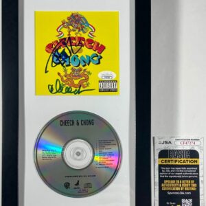 Cheech Marin & Tommy Chong Signed CD Booklet Framed Matted Display Auto JSA COA