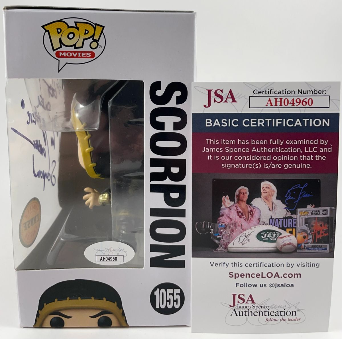 Chris Casamassa Signed Mortal Kombat Scorpion Chase Funko POP #1055 JSA COA - Image 3