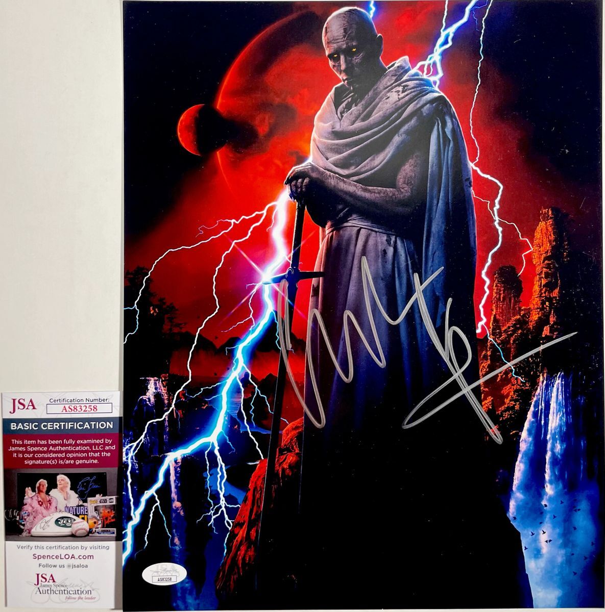 Christian Bale Signed Marvel Thor Love And Thunder 11x14 Photo Gorr JSA COA