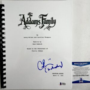 Christina Ricci Signed The Addams Family Full Movie Script Autograph BAS COA