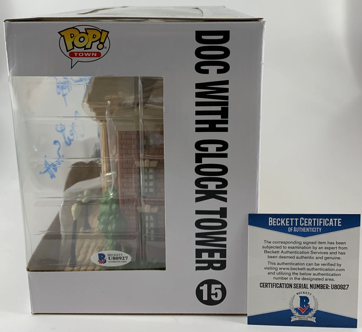 Christopher Lloyd Signed Back To The Future Doc Clock Tower Funko POP BAS COA - Image 2