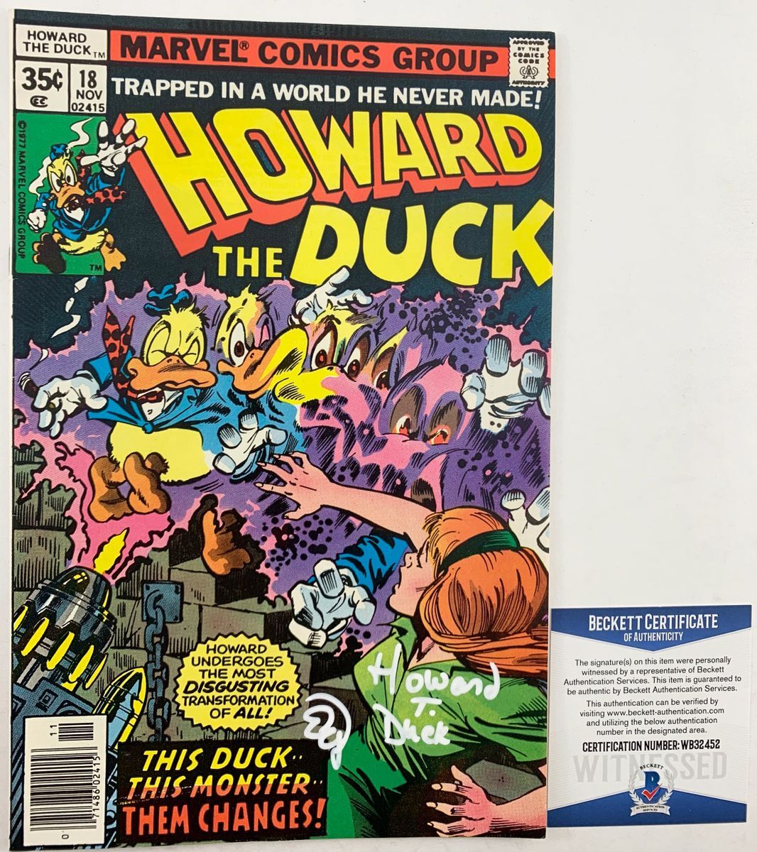 Ed Gale Signed Howard The Duck Comic Book #18 (1977) Autograph Beckett BAS COA