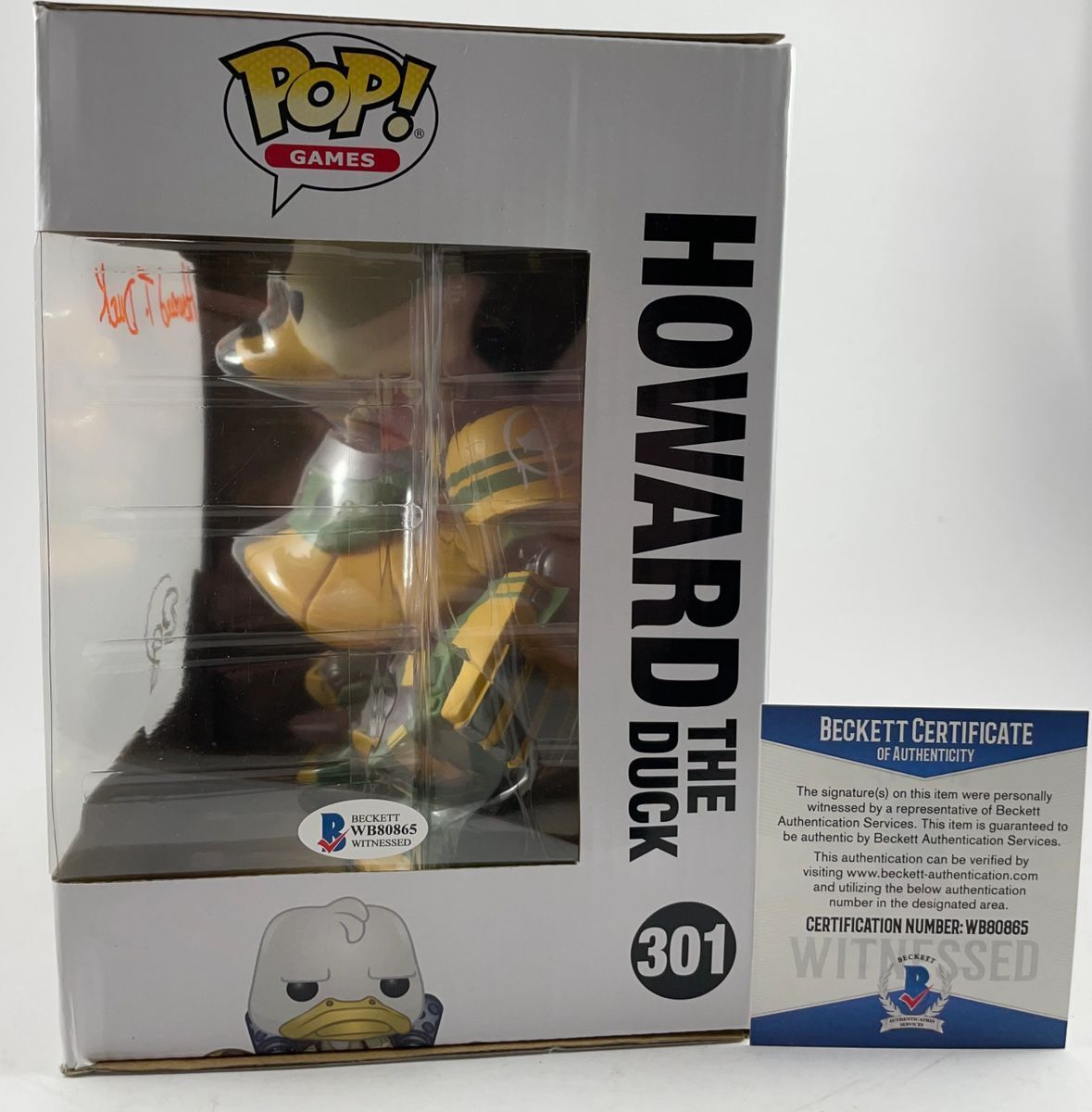 Ed Gale Signed Howard The Duck Marvel Contest Of Champions Funko POP BAS COA - Image 2