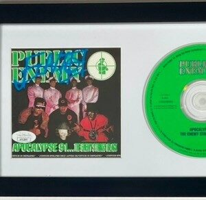 Flavor Flav Signed Public Enemy Apocalypse 91 CD Booklet Framed Display JSA COA
