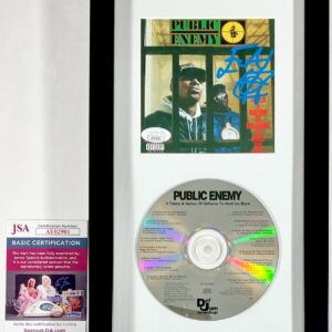 Flavor Flav Signed Public Enemy It Takes A Nation CD Booklet Framed JSA COA