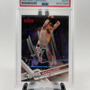 Heath Slater Signed 2017 Topps WWE Then Now Forever Card PSA DNA Slabbed