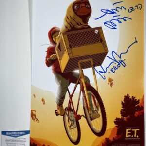 Henry Thomas & Matthew DeMeritt Signed E.T. 11x17 Poster Autograph BAS COA