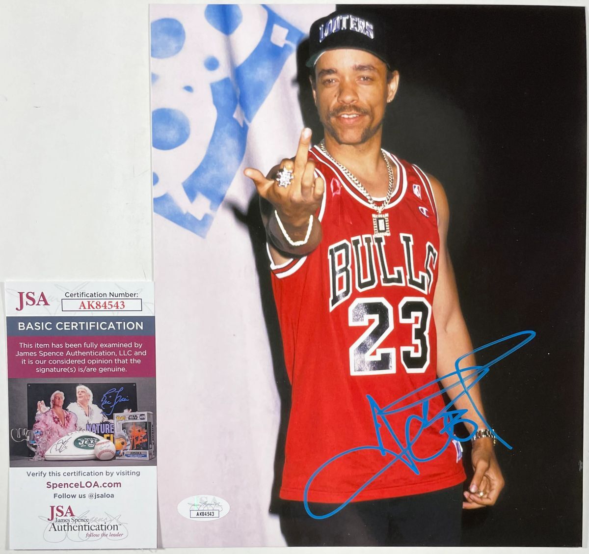 Ice-T West Coast Gangsta Rapper Signed 8x10 Photo B Hip Hop Autograph JSA COA
