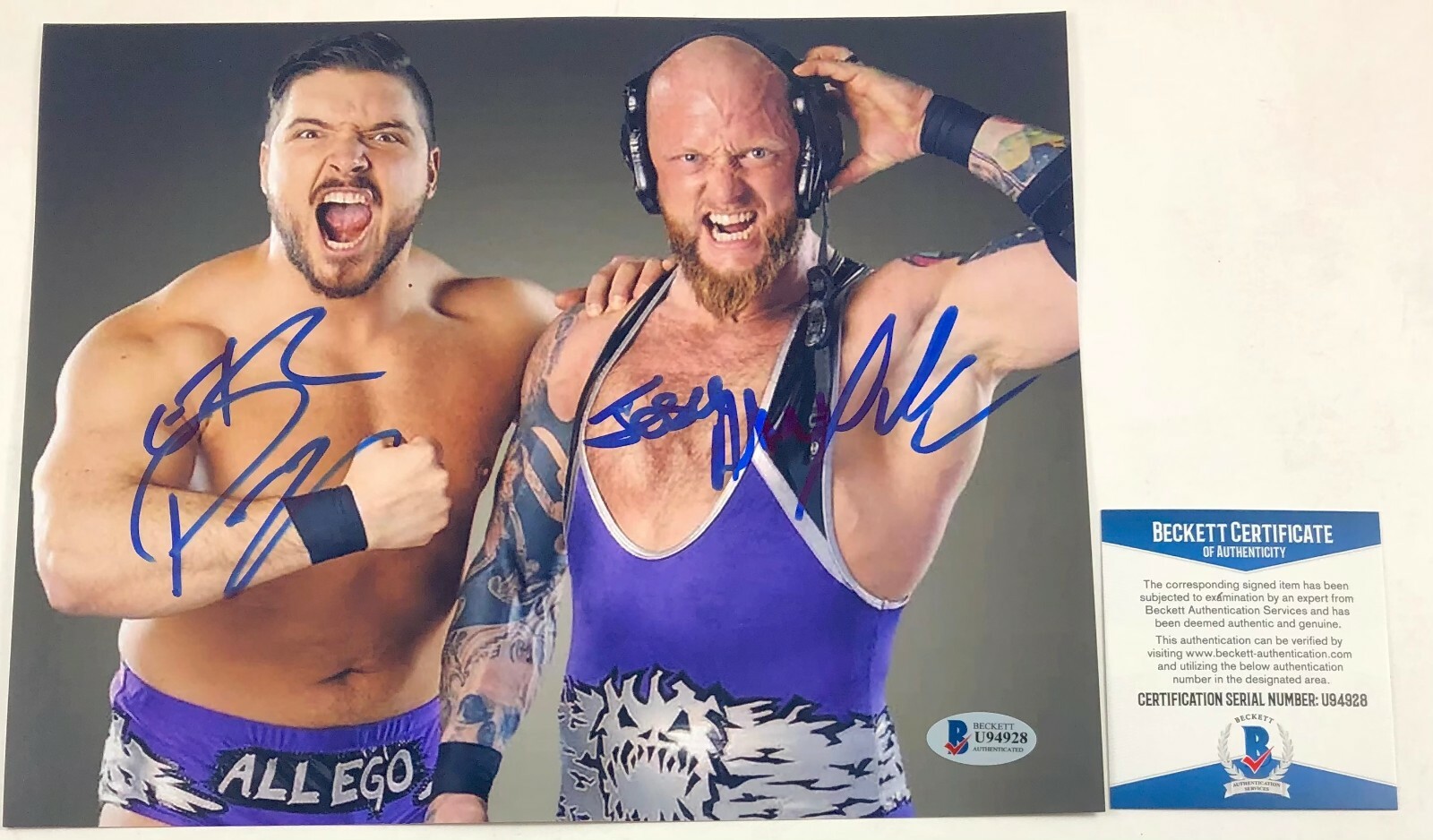 Impact Wrestling Josh Alexander and Page Signed The North 8X10 Photo TNA BAS COA