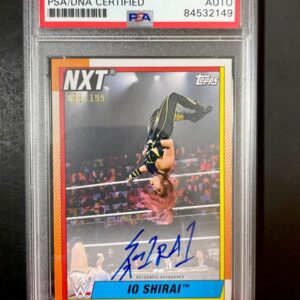 Io Shirai Signed 2021 Topps Heritage WWE Trading Card #d IYO SKY PSA DNA Slabbed