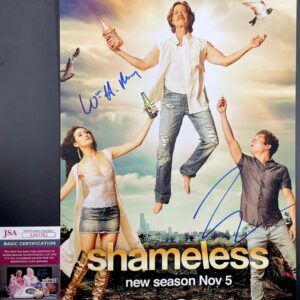 Jeremy Allen White & William H. Macy Signed Shameless 11x17 Poster A JSA COA