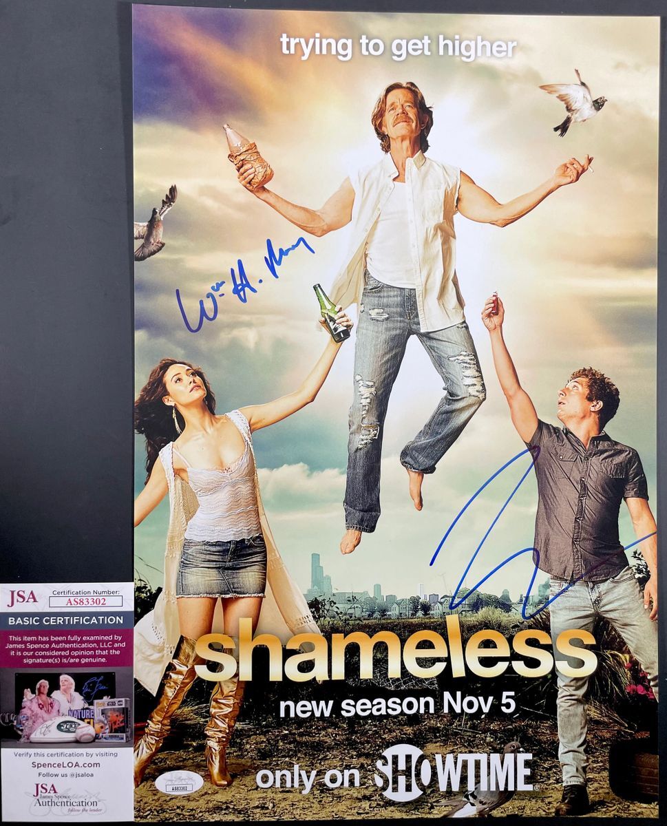Jeremy Allen White & William H. Macy Signed Shameless 11x17 Poster A JSA COA