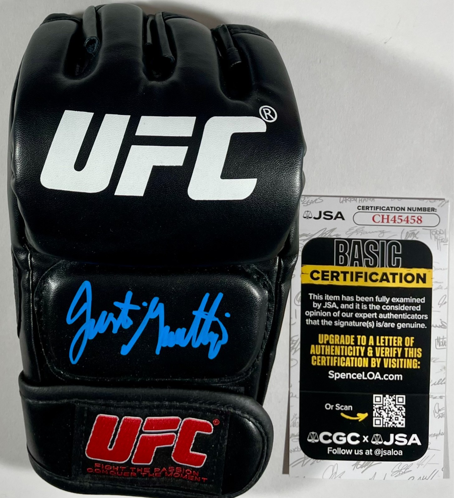 Justin Gaethje Signed UFC MMA Glove Authentic Autograph The Highlight JSA COA