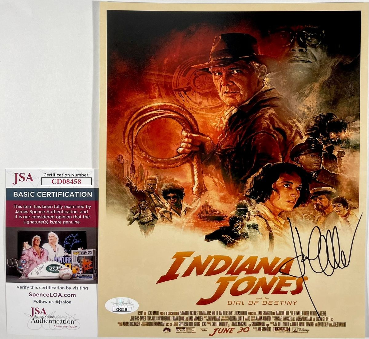 Karen Allen Signed Indiana Jones & the Dial Of Destiny 8x10 Movie Poster JSA COA