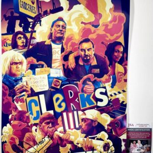 Kevin Smith & Jason Mewes Signed Clerks III Metallic 13x19 Movie Poster JSA COA