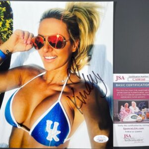 Kindly Myers Signed UK 8x10 Photo D Autograph Playboy Maxim Model JSA COA