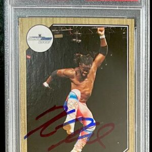 Kofi Kingston Signed 2017 Topps Heritage WWE Trading Card #26 PSA DNA Slabbed