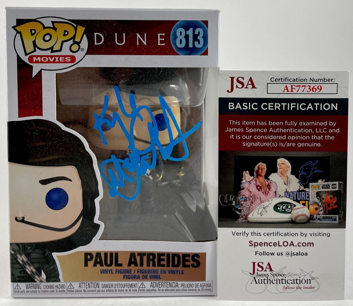 Kyle MacLachlan Signed Dune Paul Atreides Funko POP! #813 Autograph JSA COA