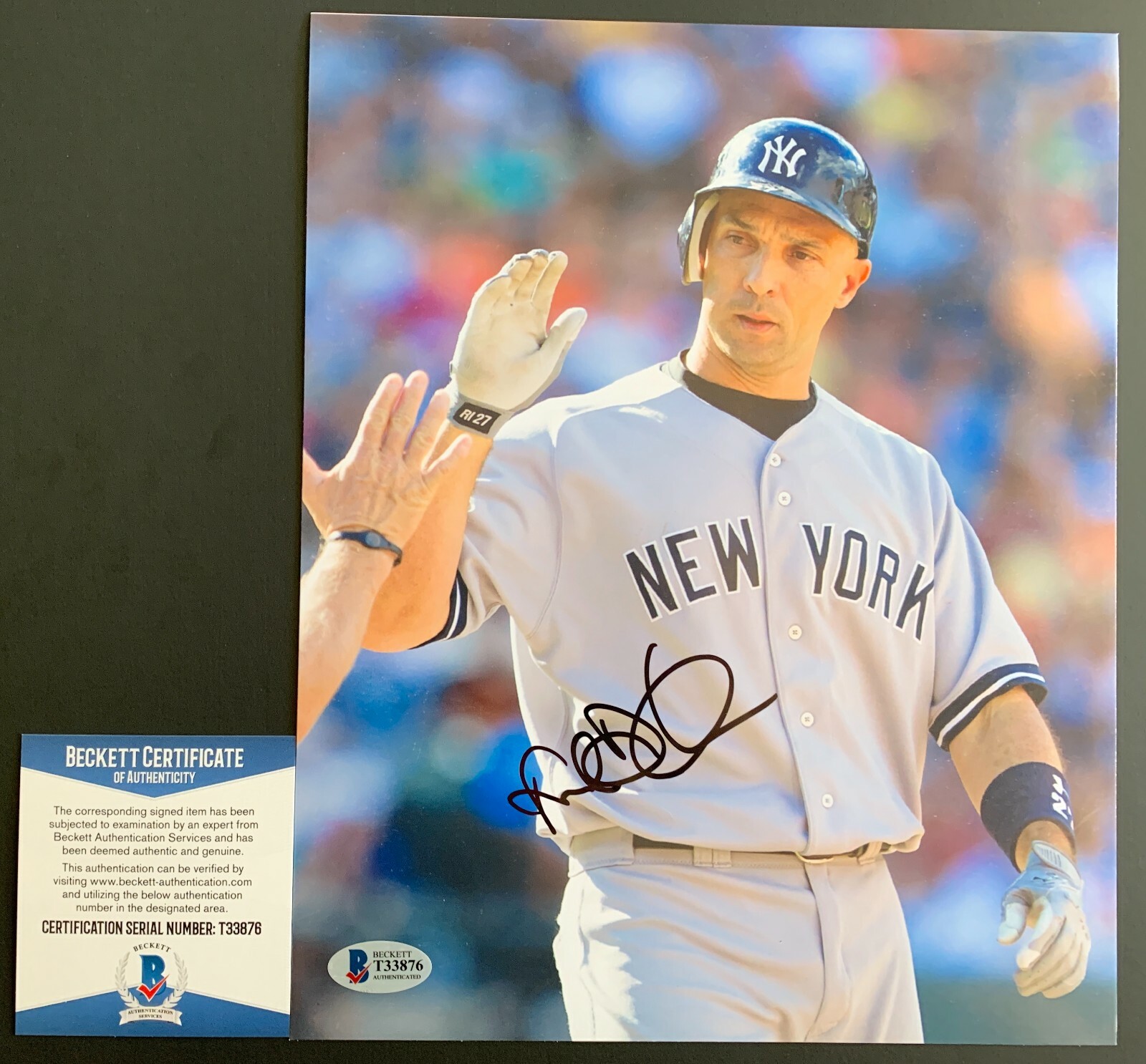 MLB Raul Ibanez Signed New York Yankees 8x10 Photo Autograph Beckett BAS COA