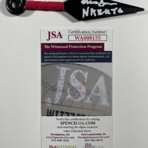 Maile Flanagan Signed Naruto Shippuden 5" Kunai Knife A Autograph JSA COA
