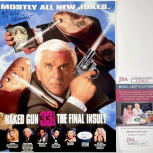 Marc Alaimo Signed Naked Gun 33 1/3 8x10 Mini Movie Poster Autograph JSA COA