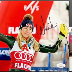 Mikaela Shiffrin Signed 8x10 Photo A Autograph Olympic Gold Medal Skier JSA COA
