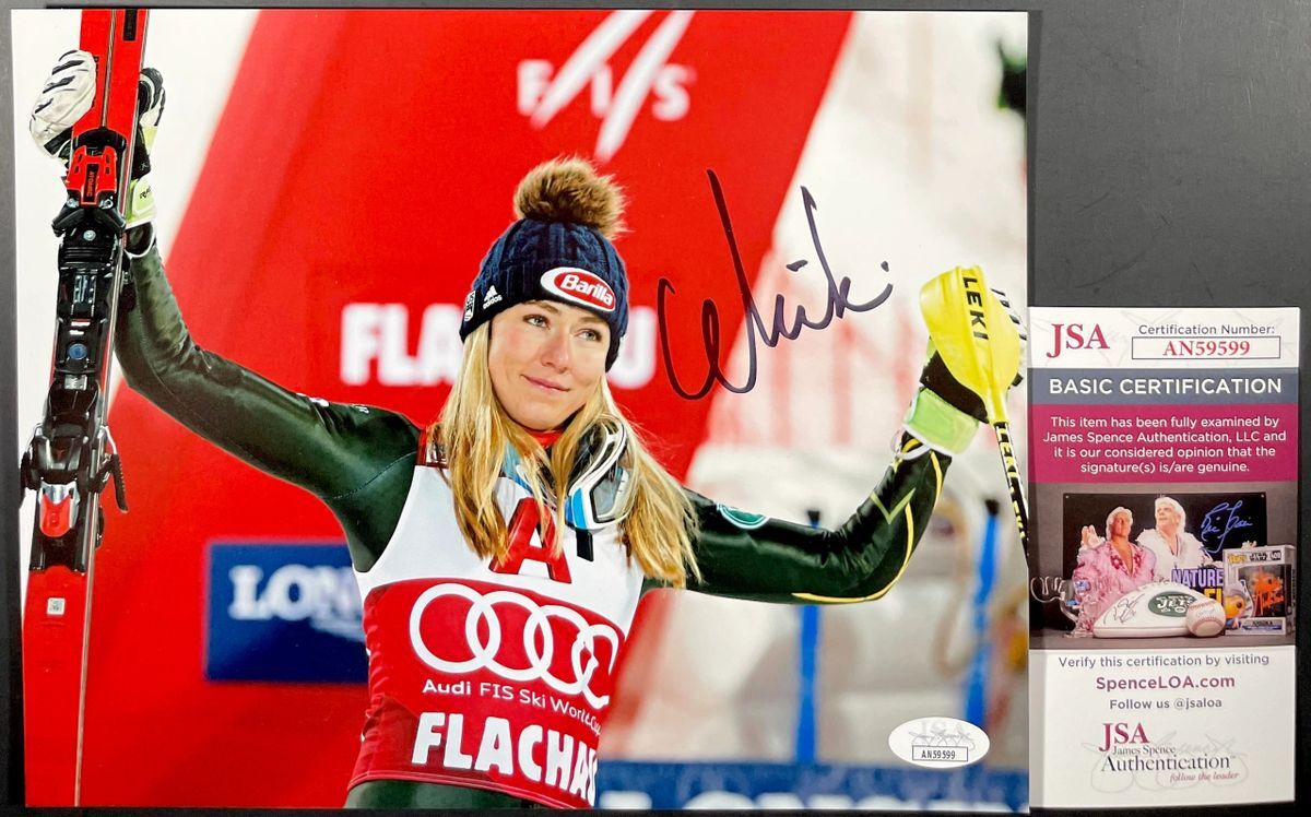 Mikaela Shiffrin Signed 8x10 Photo A Autograph Olympic Gold Medal Skier JSA COA