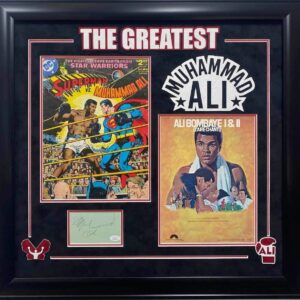 Muhammad Ali 29x27 Custom Framed Matted Signed Cut Display Autograph JSA LOA