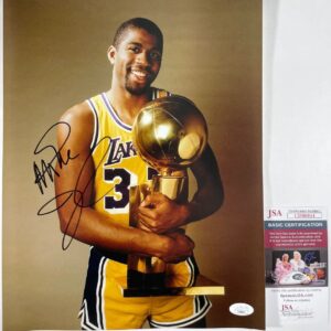 NBA Magic Johnson Signed Los Angeles Lakers 11x14 Photo Autograph JSA COA