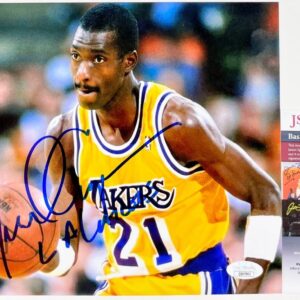 NBA Michael Cooper Signed Los Angeles Lakers 8x10 Photo B Autograph JSA COA