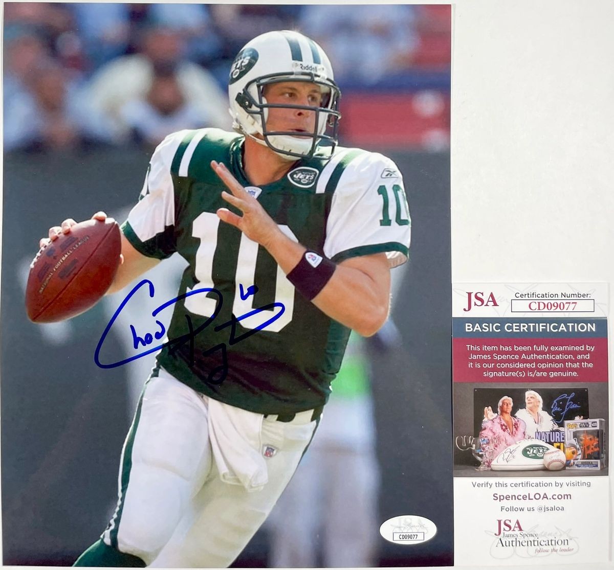 NFL Chad Pennington Signed New York Jets 8x10 Photo C Autograph JSA COA