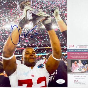 NFL New York Giants Osi Umenyiora Signed 8x10 Photo A Autograph JSA COA