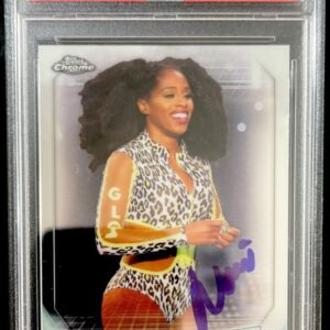 Naomi Signed 2021 Topps Chrome WWE Trading Card Autograph PSA DNA Slabbed