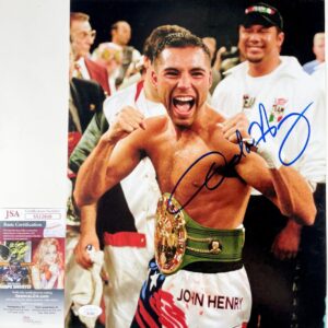 Oscar De La Hoya Signed Championship Belt 11x14 Photo Autograph JSA COA