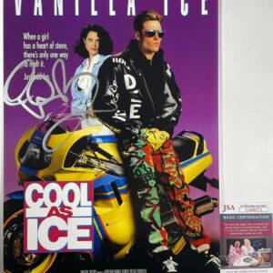 Rap Artist Vanilla Ice Signed Cool As Ice 11x17 Movie Poster Autograph JSA COA