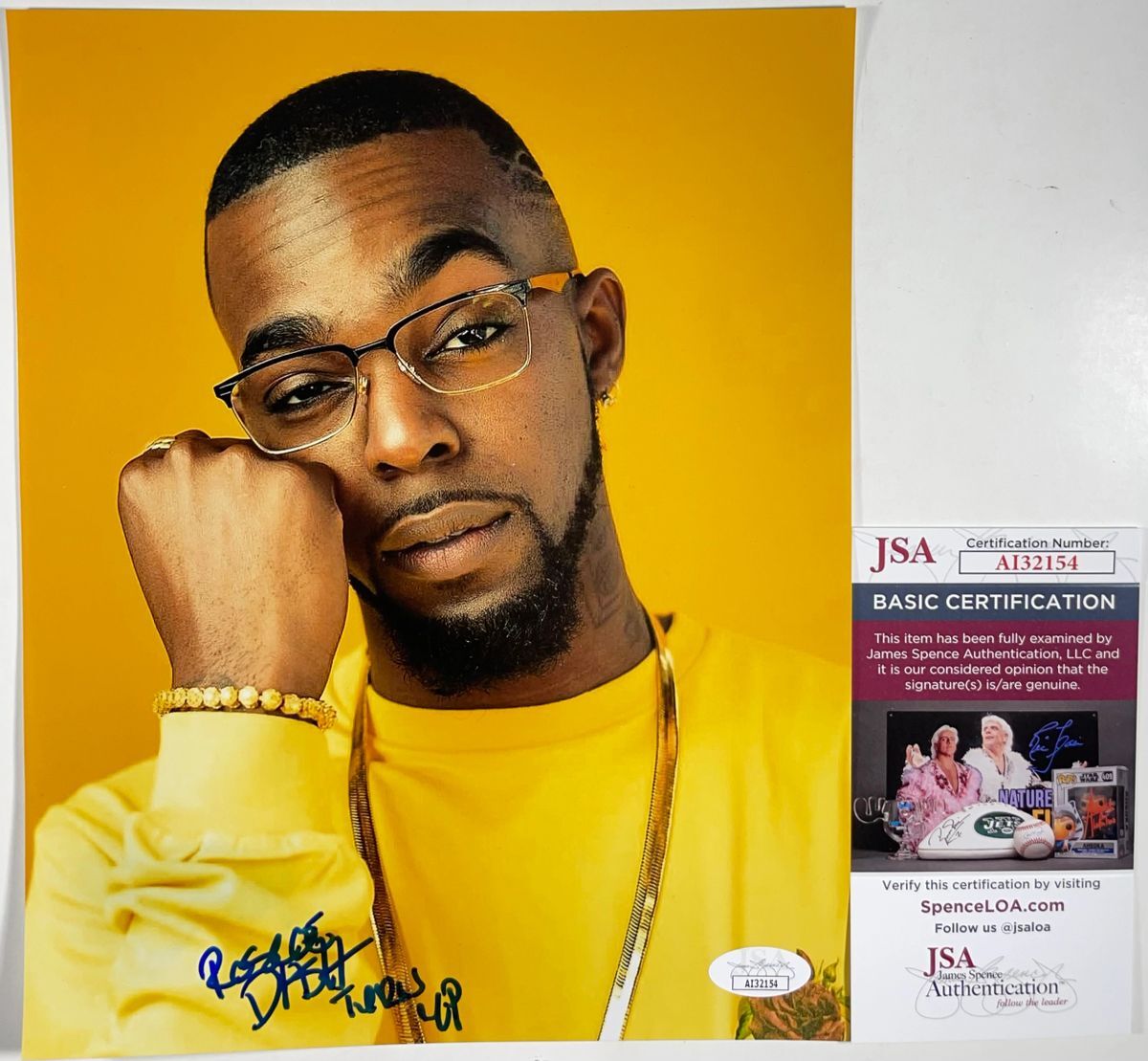 Roscoe Dash American Rapper Signed 8x10 Photo Autograph JSA COA