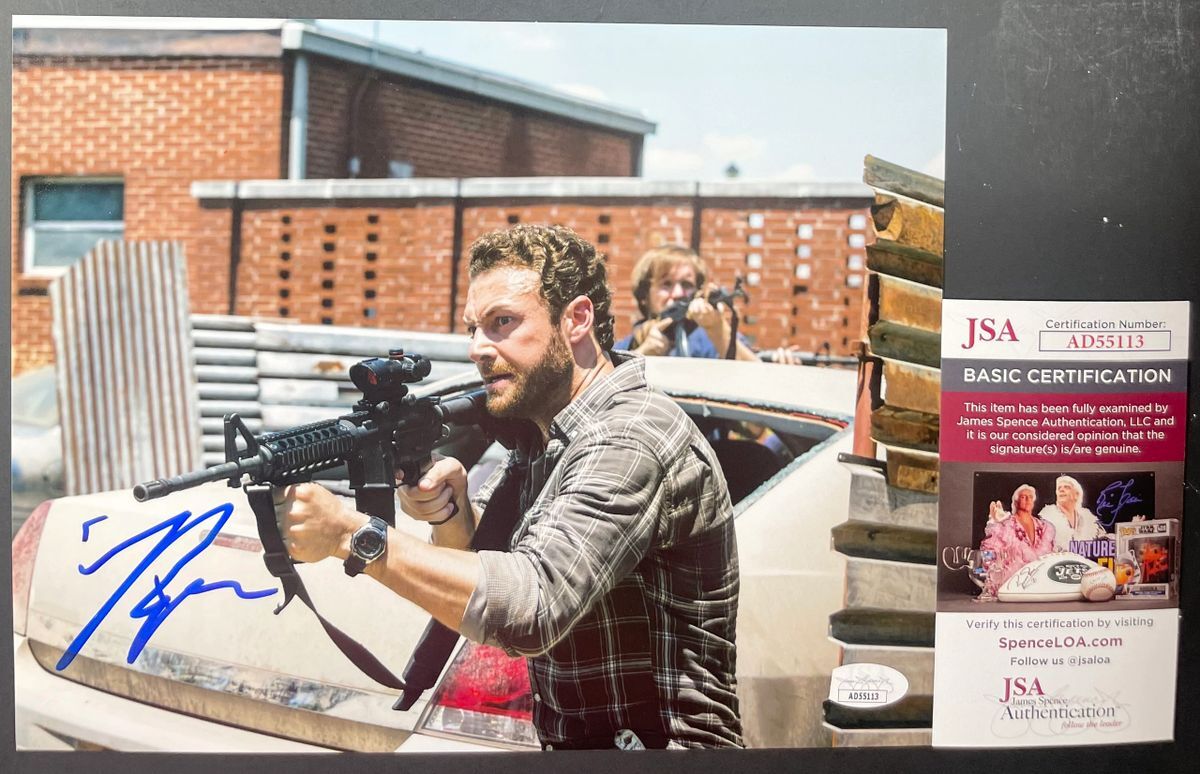 Ross Marquand Signed The Walking Dead 8x10 Photo B Autograph Aaron JSA COA