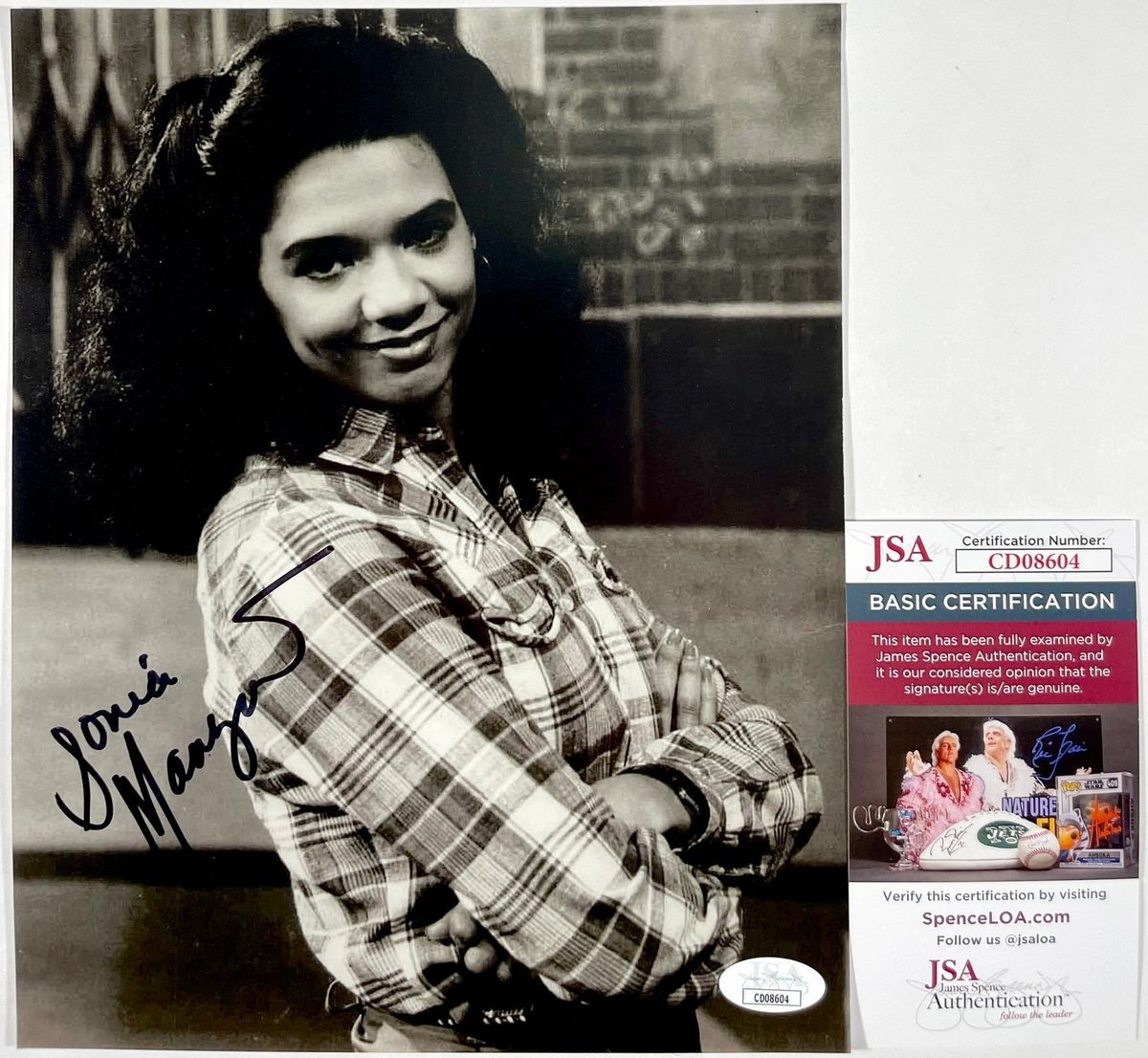 Sonia Manzano Signed Sesame Street B&W 8x10 Photo C Autograph Maria JSA COA