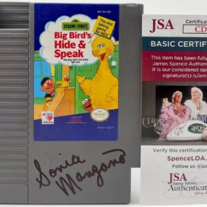 Sonia Manzano Signed Sesame Street Big Bird's Hide & Speak NES Cartridge JSA COA